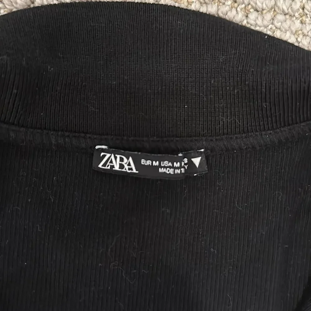 Zara ribbed polo shirt